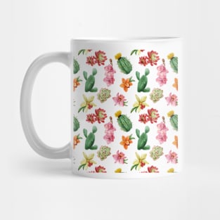 Cactus and Orchid Pattern Mug